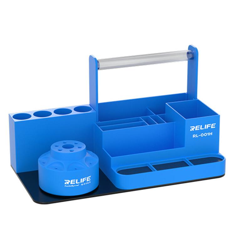 RELIFE RL-001H Rotary Organizer Cell Phone Repair Tool Parts Screwdriver Storage Rack(Blue) - free shipping - PMC TechLife - Order now!