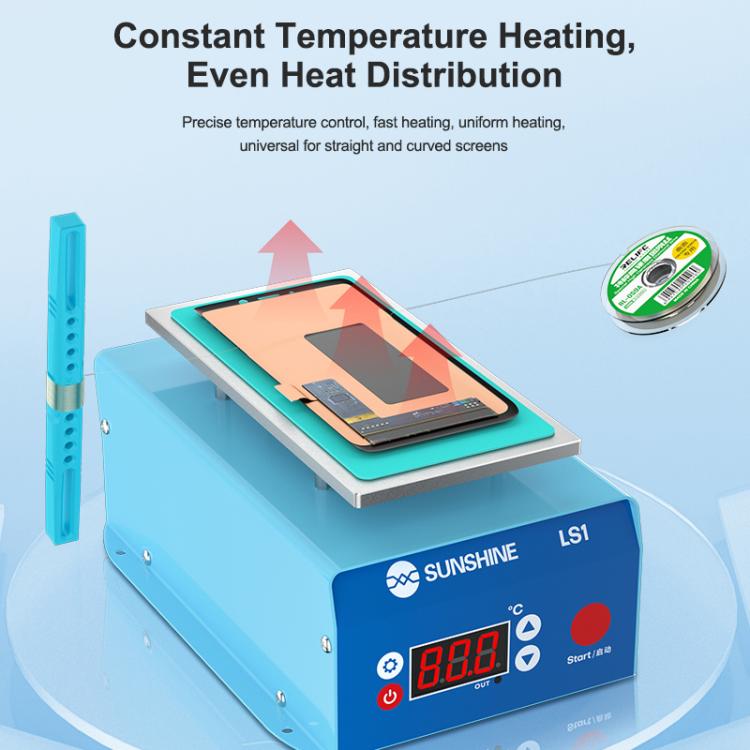 SUNSHINE LS1 Mobile Phone LCD Screen Repair Heated Separator Curved Straight Screen Frame Removal Machine - free shipping - PMC TechLife - Order now!