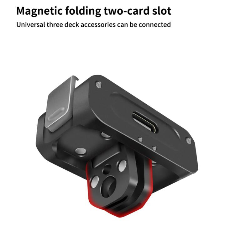 For DJI Osmo Action 2 Camera Magnetic Charging Base with 1/4 Inch & Arri Hole, Spec: Set A - free shipping - PMC TechLife - Order now!