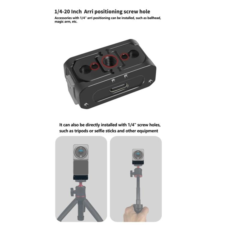 For DJI Osmo Action 2 Camera Magnetic Charging Base with 1/4 Inch & Arri Hole, Spec: Only Base - free shipping - PMC TechLife - Order now!