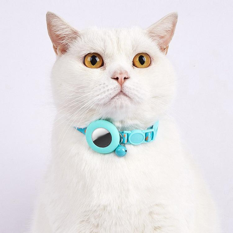 For Airtag Tracker Protective Case Cat Collar GPS Locator Protective Case With Bell(Black Night Beach) - Pet Series by PMC TechLife | Online Shopping South Africa | PMC TechLife | Buy Now Pay Later Mobicred