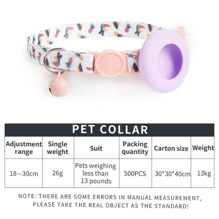 For Airtag Tracker Protective Case Cat Collar GPS Locator Protective Case With Bell(Black Night Beach) - Pet Series by PMC TechLife | Online Shopping South Africa | PMC TechLife | Buy Now Pay Later Mobicred