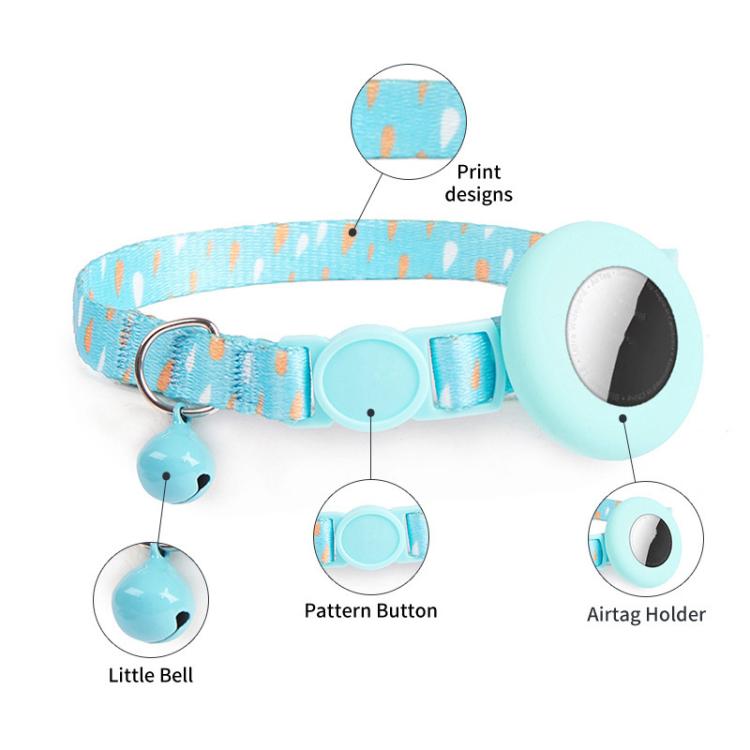 For Airtag Tracker Protective Case Cat Collar GPS Locator Protective Case With Bell(Blue Gradient) - Pet Series by PMC TechLife | Online Shopping South Africa | PMC TechLife | Buy Now Pay Later Mobicred