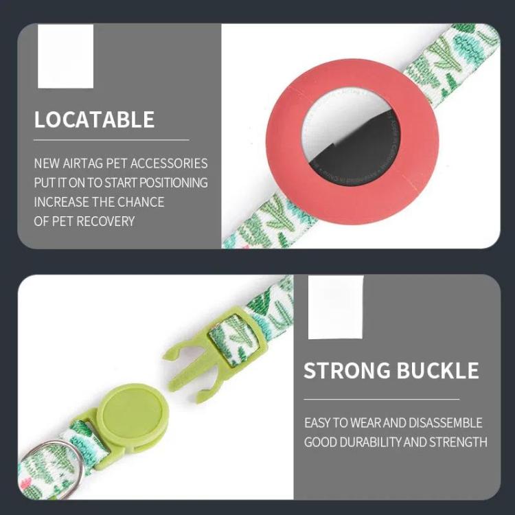 For Airtag Tracker Protective Case Cat Collar GPS Locator Protective Case With Bell(Black Night Beach) - Pet Series by PMC TechLife | Online Shopping South Africa | PMC TechLife | Buy Now Pay Later Mobicred