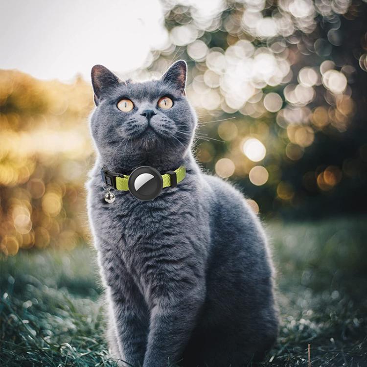 For AirTag Tracker Silicone Case Rainbow Gradient Pet Cat Collar With Bell(Gradient Beige Red) - Pet Series by PMC TechLife | Online Shopping South Africa | PMC TechLife | Buy Now Pay Later Mobicred