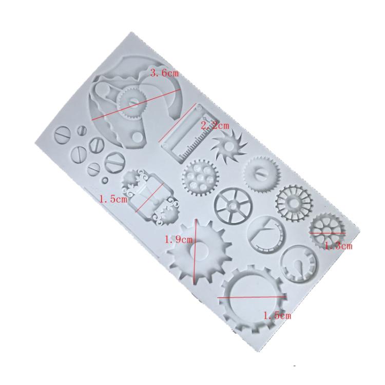 Mechanical Gear Silicone Cake Fondant Mold For Sugarcraft, Cupcake Topper, Jewelry, Polymer Clay, Crafting Projects(Pink) - free shipping - PMc TechLife - Order now!