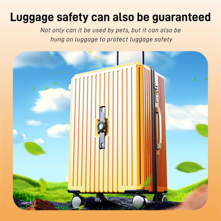 For AirTag Tracker Waterproof Protective Case Puppy Kitten Collar Metal Buckle Model Protective Cover(Peach+White PC) - Other by PMC TechLife | Online Shopping South Africa | PMC TechLife | Buy Now Pay Later Mobicred