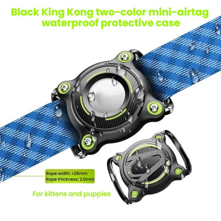 For AirTag Tracker Waterproof Protective Case Puppy Kitten Collar Metal Buckle Model Protective Cover(Black+Red PC) - Other by PMC TechLife | Online Shopping South Africa | PMC TechLife | Buy Now Pay Later Mobicred