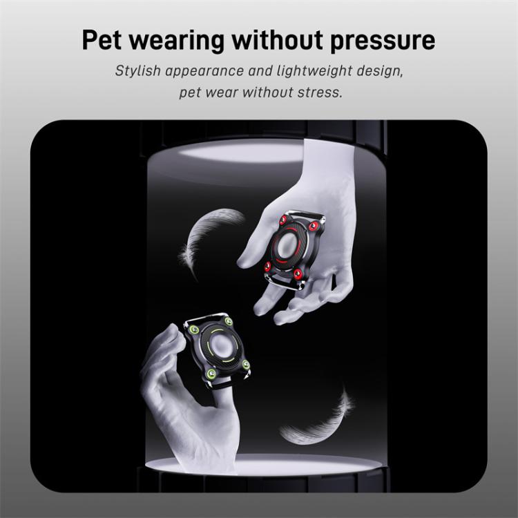 For AirTag Tracker Waterproof Protective Case Puppy Kitten Collar Metal Buckle Model Protective Cover(Black+Green PC) - Other by PMC TechLife | Online Shopping South Africa | PMC TechLife | Buy Now Pay Later Mobicred