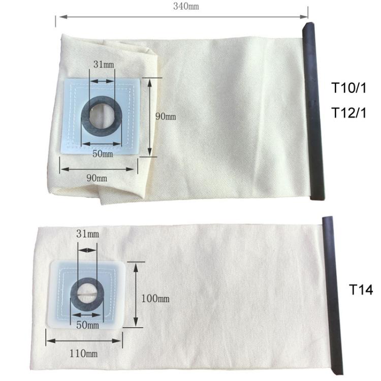 For Karcher T10 / T12 Vacuum Cleaner Filter Bags Reusable Canvas Pocket Bags - For Karcher Accessories by PMc TechLife | Online Shopping South Africa | PMc TechLife | Buy Now Pay Later Mobicred