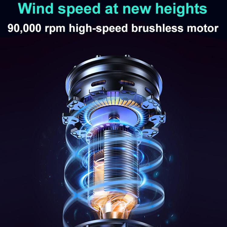 90000RPM 41m/s Mini Brushless Motor Turbo Jet Fan With Magnetic Suction Nozzle(Black) - Car washing supplies by PMc TechLife | Online Shopping South Africa | PMc TechLife | Buy Now Pay Later Mobicred