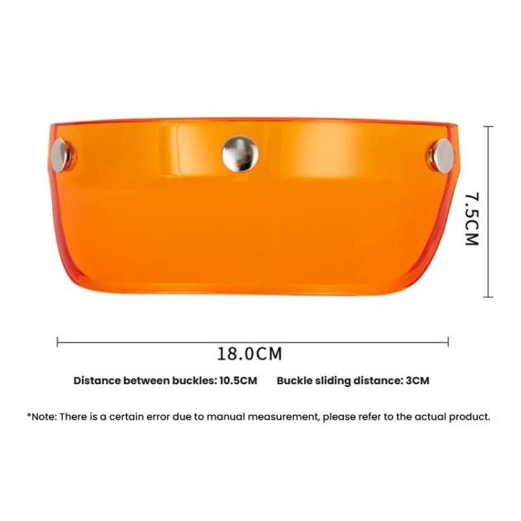 Motorcycle Helmet Brim Retro 3-Button Helmet Visor Sunshade Protection Half Helmet Hat Brim(Dark Tea) - Helmets by PMc TechLife | Online Shopping South Africa | PMc TechLife | Buy Now Pay Later Mobicred