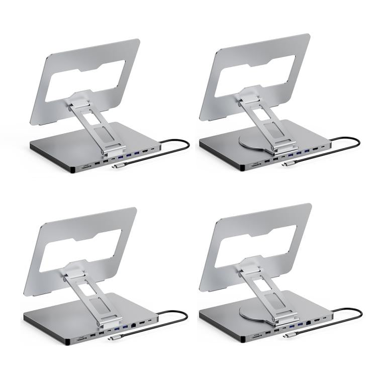 Blueendless 4K/60Hz Multifunctional Docking Station Tablet Holder, Spec: 10-in-1 Rotating - free shipping - PMC TechLife - Order now!