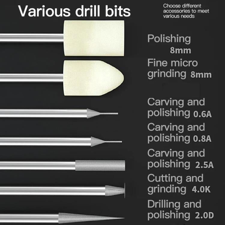 MaAnt D2 Rechargeable Speed Regulating Electric Grinding Pen Small Sanding Machine With 7 Sanding Heads - Grinding Tools & Accessories by MaAnt | Online Shopping South Africa | PMc TechLife | Buy Now Pay Later Mobicred