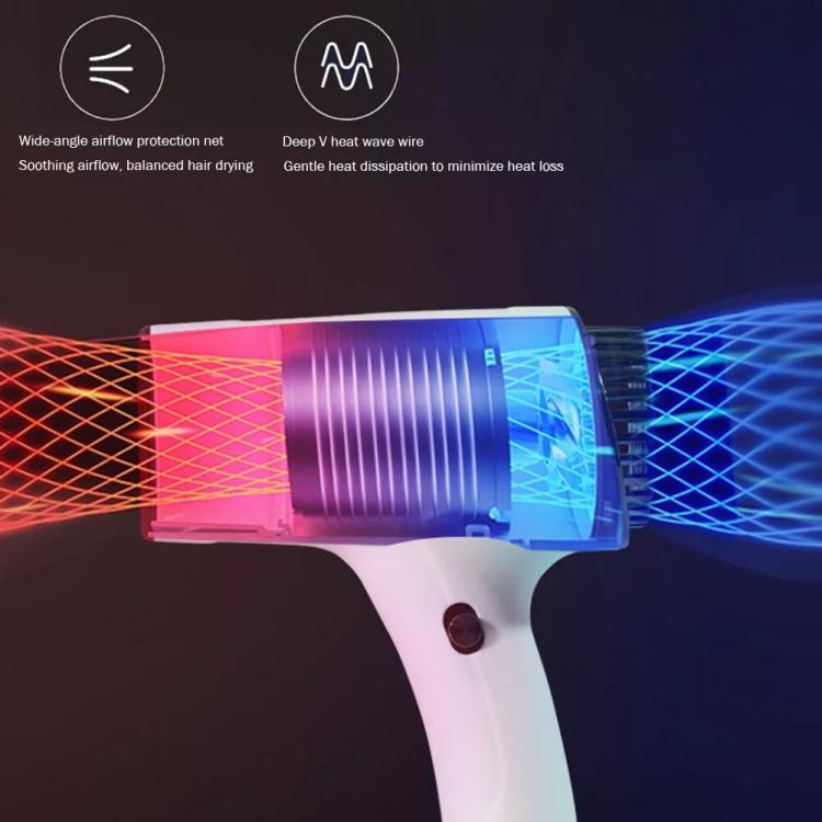 Rechargeable Wireless Hair Dryer Negative Ion Hot and Cold Wind Versatile Hairdressing Tools US Plug(Pink) - free shipping - PMC TechLife - Order now!