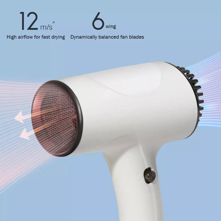 Rechargeable Wireless Hair Dryer Negative Ion Hot and Cold Wind Versatile Hairdressing Tools US Plug(White) - free shipping - PMC TechLife - Order now!