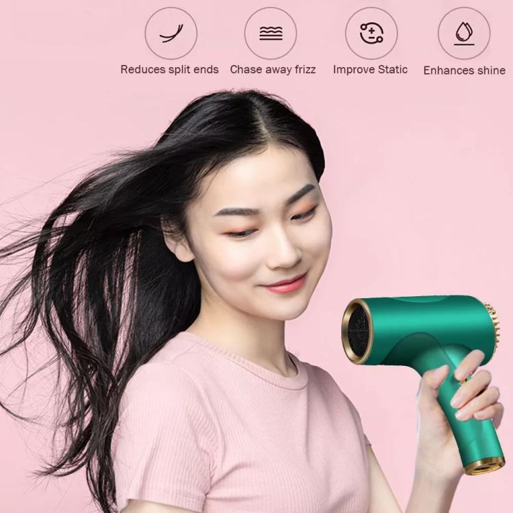 Rechargeable Wireless Hair Dryer Negative Ion Hot and Cold Wind Versatile Hairdressing Tools EU Plug(Pink) - free shipping - PMC TechLife - Order now!