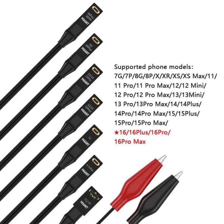 For Apple 7-16 Series Cell Phones MaAnt M064 1M 8 In 1 Power On Cable Flex Testing Line - free shipping - PMc TechLife - Order now!