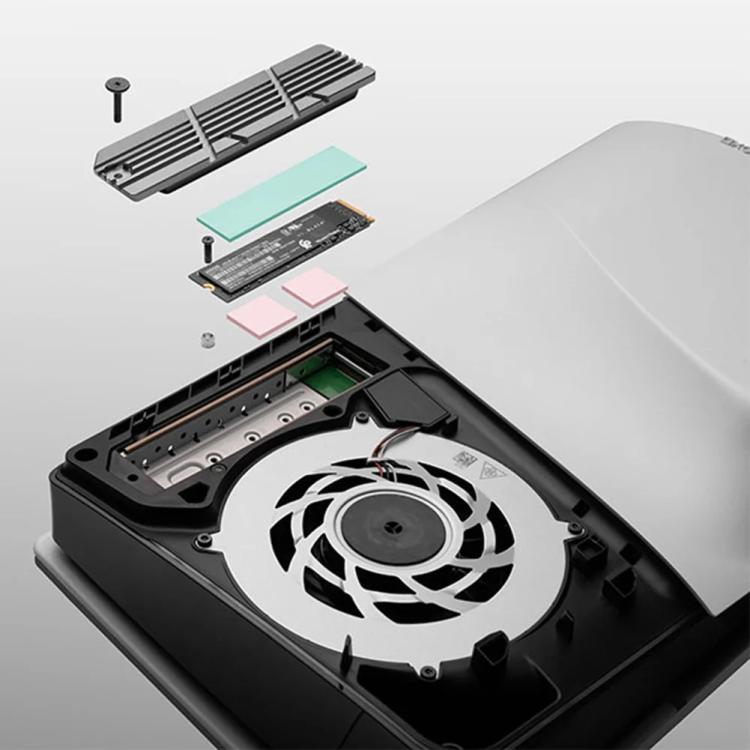 For PS5 Slim / Pro FinalCool M.2 2280 NVME SSD Radiator Integrated Aluminum Alloy Heatsink(Silver) - free shipping - PMC TechLife - Order now!