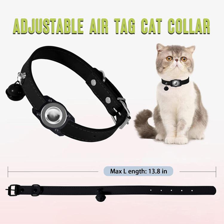 For AirTag Tracker Waterproof Protection Case Pet Leather Collar Anti Lost Cat Locator Collar(Purple) - free shipping - PMc TechLife - Order now!