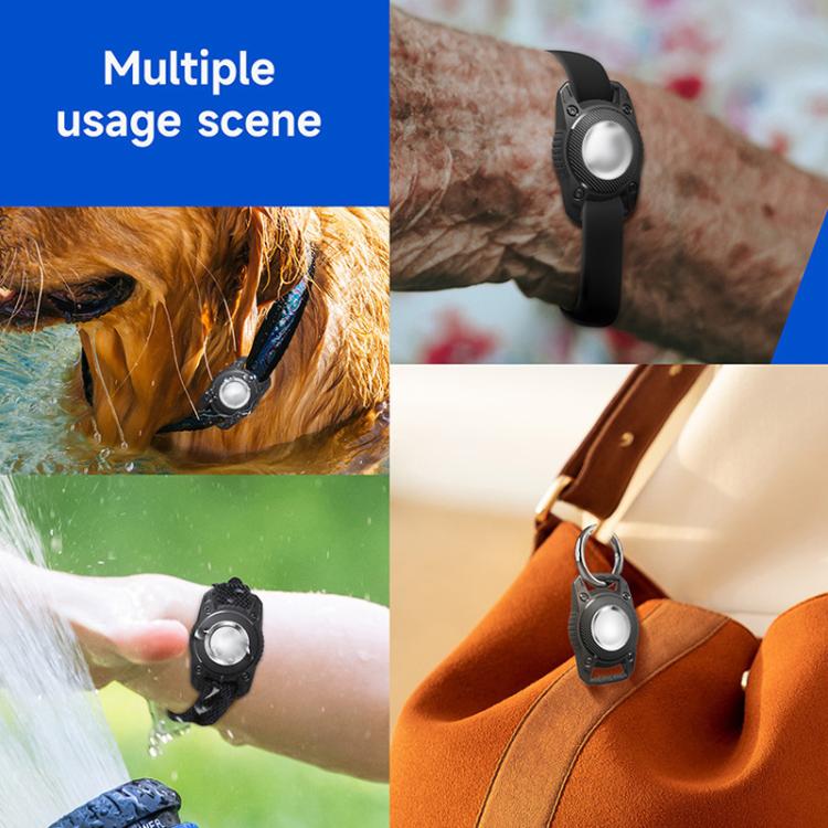 For AirTag Tracker Waterproof Protection Case Pet Leather Collar Anti Lost Cat Locator Collar(Blue) - Pet Series by PMc TechLife | Online Shopping South Africa | PMc TechLife | Buy Now Pay Later Mobicred
