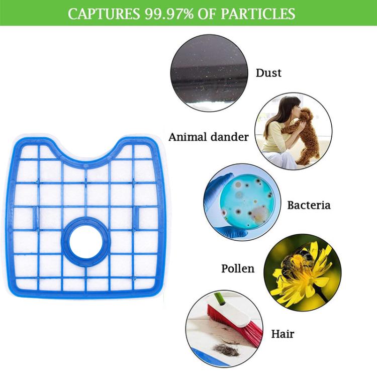 For Philips FC8710 8700 8705 8715  Robot Vacuum Cleaner Filter Replacement Parts - For Philips Accessories by PMc TechLife | Online Shopping South Africa | PMc TechLife | Buy Now Pay Later Mobicred