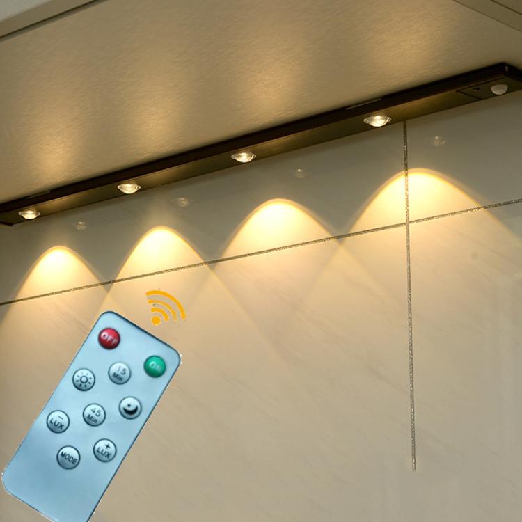40cm Rechargeable Motion Sensor Light Bar Cabinet Wardrobe Lamp With Remote Control(Black) - Sensor LED Lights by PMc TechLife | Online Shopping South Africa | PMc TechLife | Buy Now Pay Later Mobicred