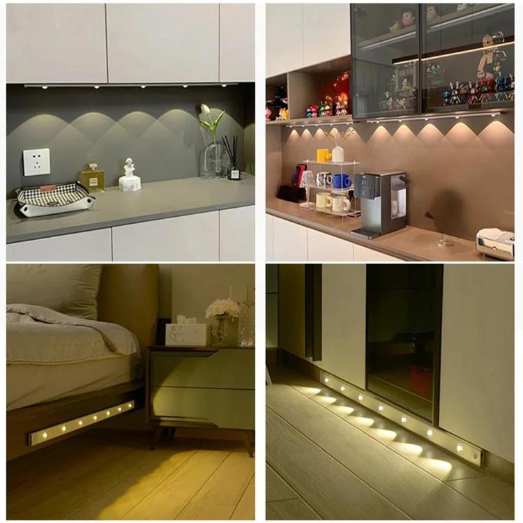 40cm Rechargeable Motion Sensor Light Bar Cabinet Wardrobe Lamp With Remote Control(Silver) - Sensor LED Lights by PMc TechLife | Online Shopping South Africa | PMc TechLife | Buy Now Pay Later Mobicred