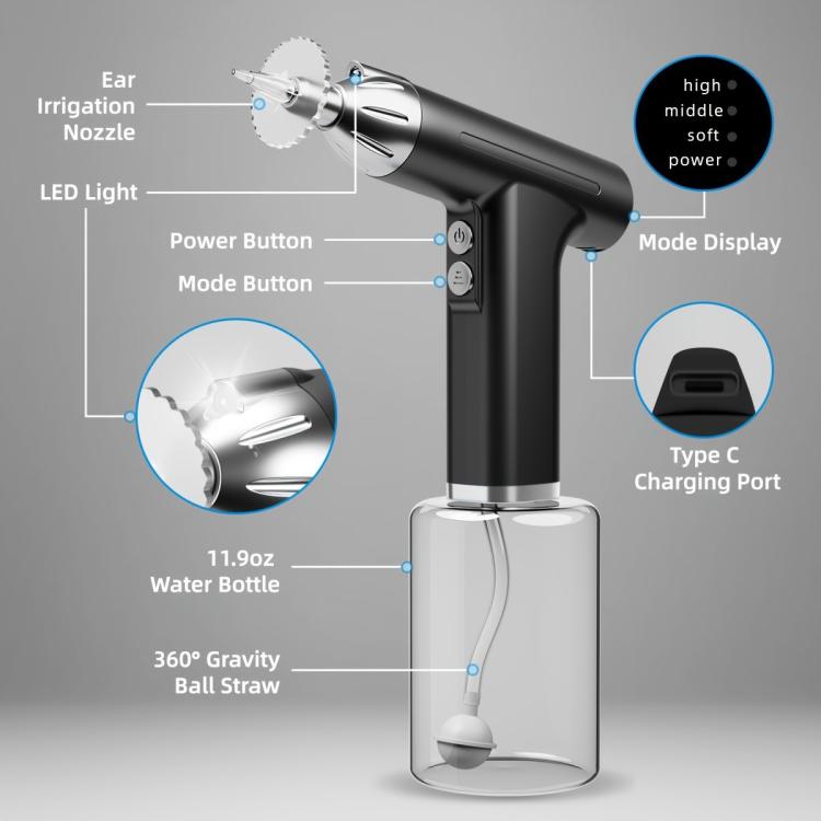 LED Light Low-noise and High-endurance Ear Cleaner Rechargeable Earwax Remover(Blue) - free shipping - PMC TechLife - Order now!
