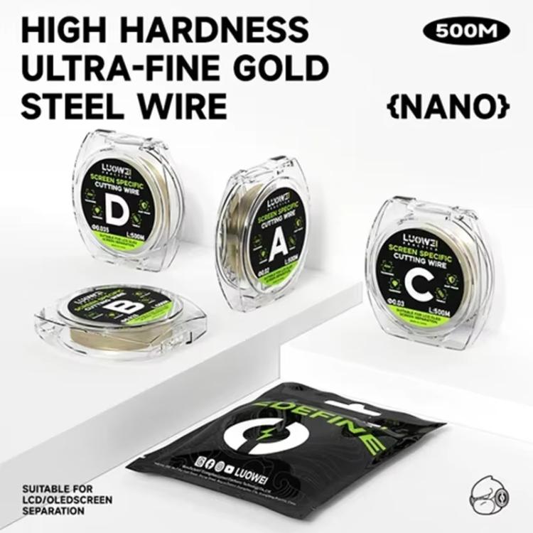 LUOWEI 500M Steel Wire Cell Phone Screen Separation Wire Cutting Wire, Spec: B 0.028mm - free shipping - PMC TechLife - Order now!