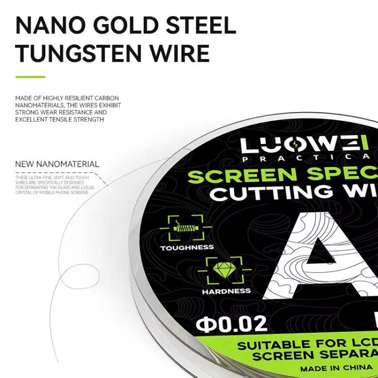 LUOWEI 500M Steel Wire Cell Phone Screen Separation Wire Cutting Wire, Spec: B 0.028mm - free shipping - PMC TechLife - Order now!