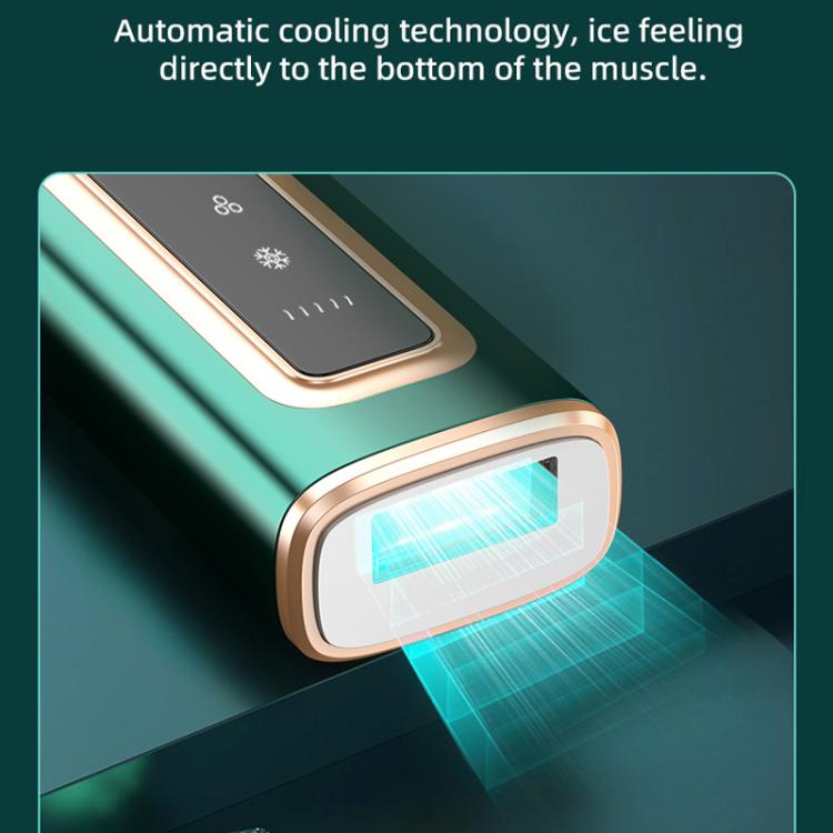 Sapphire Ice Sense Painless Laser Hair Remover Intense Pulse Ice Hair Removal Device, Style: Crystal Green FY-505AL(AU Plug) - free shipping - PMC TechLife - Order now!