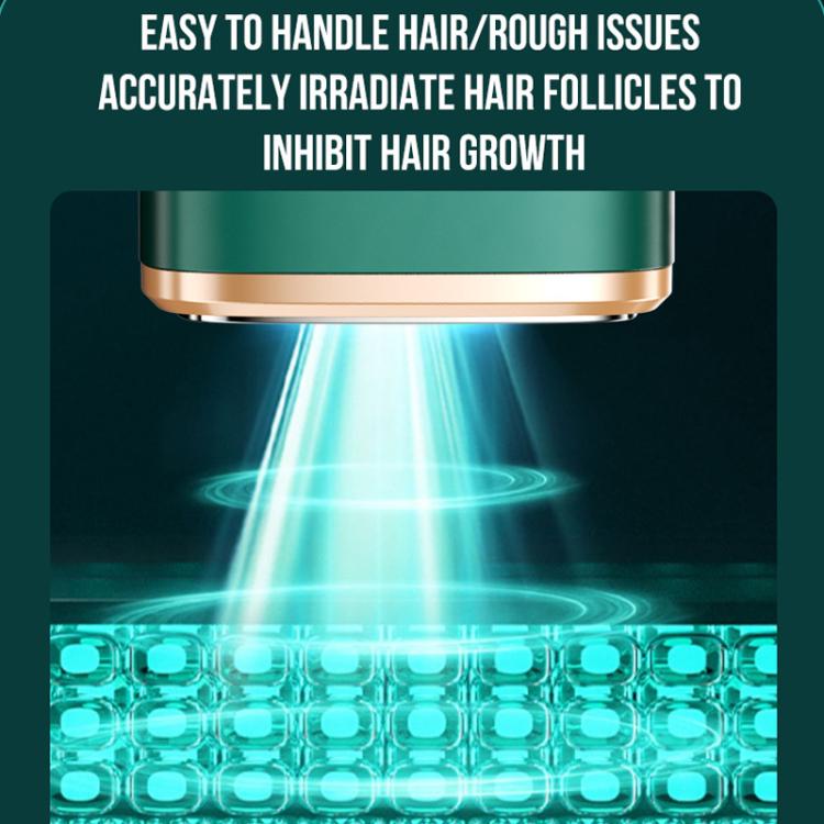 Sapphire Ice Sense Painless Laser Hair Remover Intense Pulse Ice Hair Removal Device, Style: Dark Green FY-507AG(AU Plug) - free shipping - PMC TechLife - Order now!