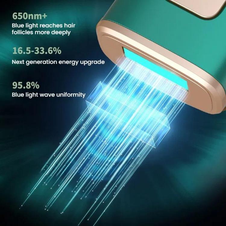 Sapphire Ice Sense Painless Laser Hair Remover Intense Pulse Ice Hair Removal Device, Style: Dark Green FY-507AG(AU Plug) - free shipping - PMC TechLife - Order now!