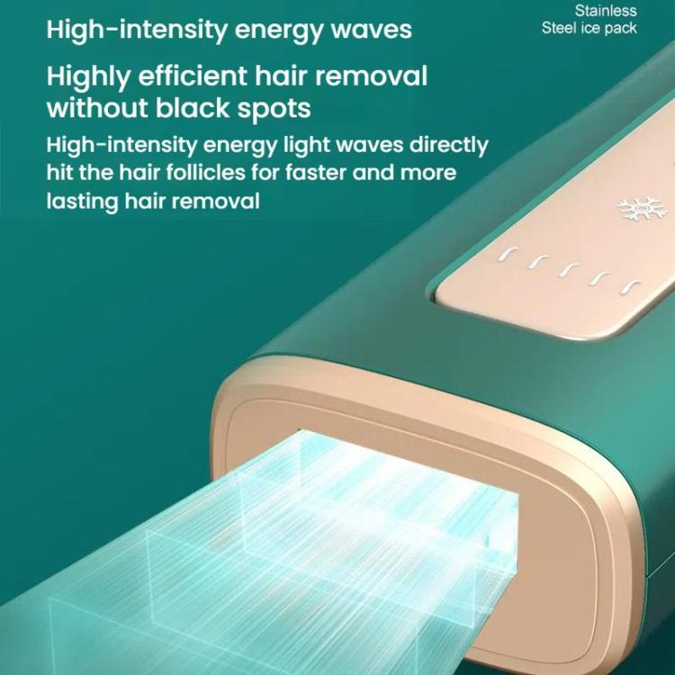 Sapphire Ice Sense Painless Laser Hair Remover Intense Pulse Ice Hair Removal Device, Style: Dark Green FY-507AG(AU Plug) - free shipping - PMC TechLife - Order now!