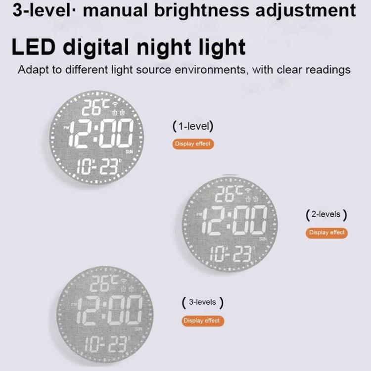 Wifi App Control LED Digital Wall Clock With RGB Light Multi-Functional Alarm Clock(Black Shell Black Surface) - free shipping - PMc TechLife - Order now!