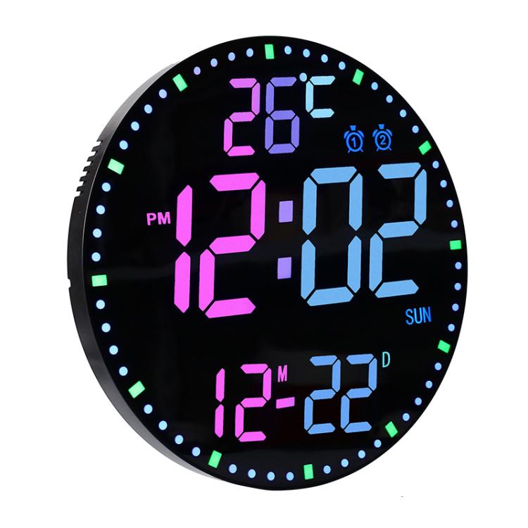 11.6-Inch RGB Wall Clock With Remote Control Multi-Functional Alarm Clock  White+Cloth - Wall Clock by PMc TechLife | Online Shopping South Africa | PMc TechLife | Buy Now Pay Later Mobicred
