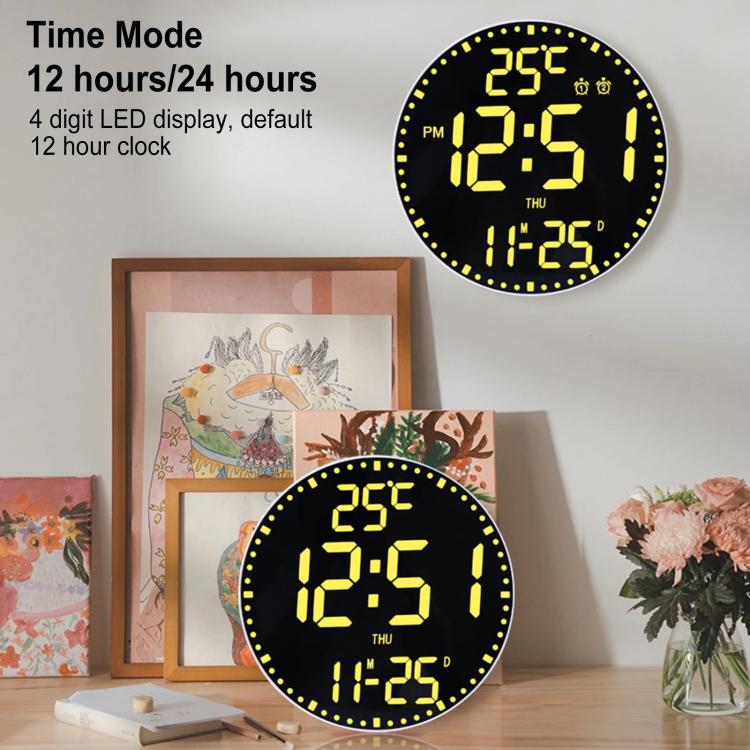 11.6-Inch RGB Wall Clock With Remote Control Multi-Functional Alarm Clock  Black+Cloth - Wall Clock by PMc TechLife | Online Shopping South Africa | PMc TechLife | Buy Now Pay Later Mobicred