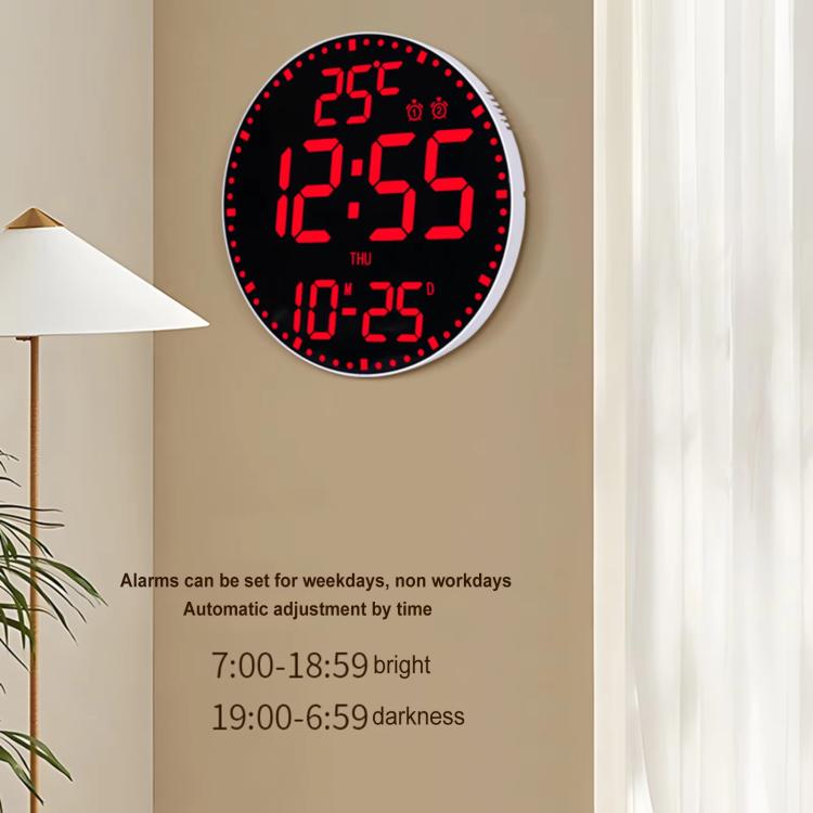 11.6-Inch RGB Wall Clock With Remote Control Multi-Functional Alarm Clock  Black+Cloth - Wall Clock by PMc TechLife | Online Shopping South Africa | PMc TechLife | Buy Now Pay Later Mobicred