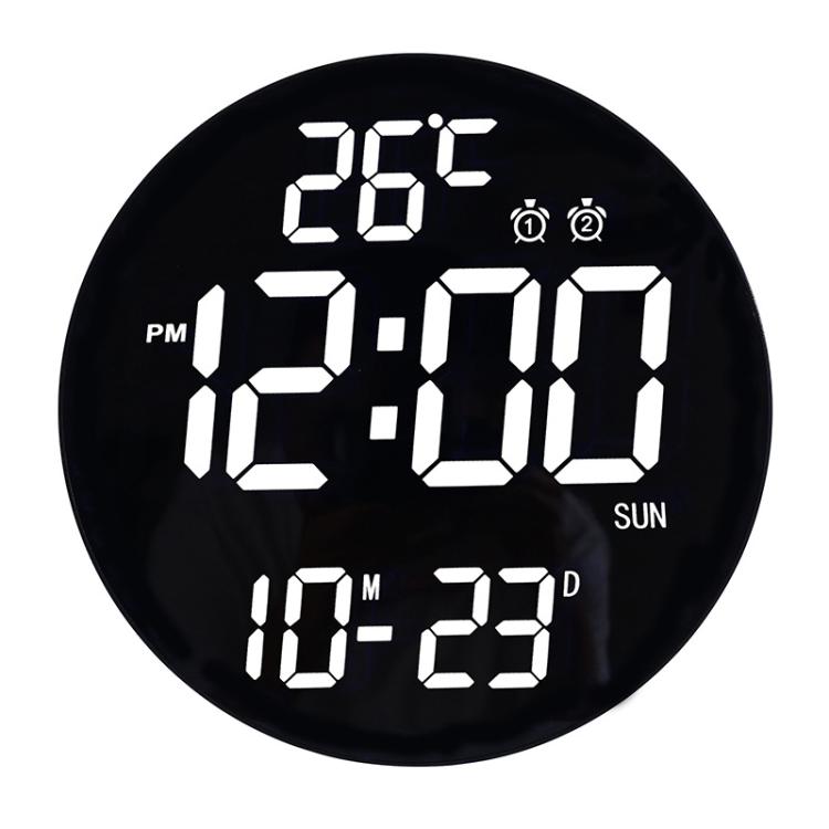 11.6-Inch White Light Wall Clock With Remote Control Multi-Functional Alarm Clock Bamboo+Bamboo - Wall Clock by PMc TechLife | Online Shopping South Africa | PMc TechLife | Buy Now Pay Later Mobicred