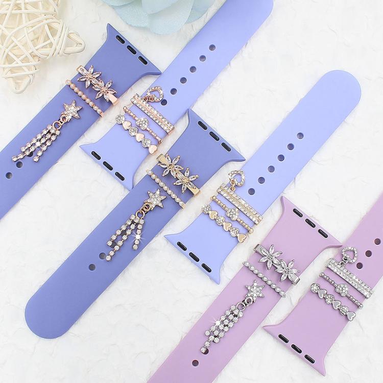 3pcs / Set 22mm Width Smart Watch Silicone Band Decorative Ring Metal Accessories, Style: 2 - Watch Decorations by PMC TechLife | Online Shopping South Africa | PMC TechLife | Buy Now Pay Later Mobicred