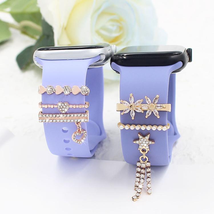 3pcs / Set 22mm Width Smart Watch Silicone Band Decorative Ring Metal Accessories, Style: 6 - Watch Decorations by PMC TechLife | Online Shopping South Africa | PMC TechLife | Buy Now Pay Later Mobicred
