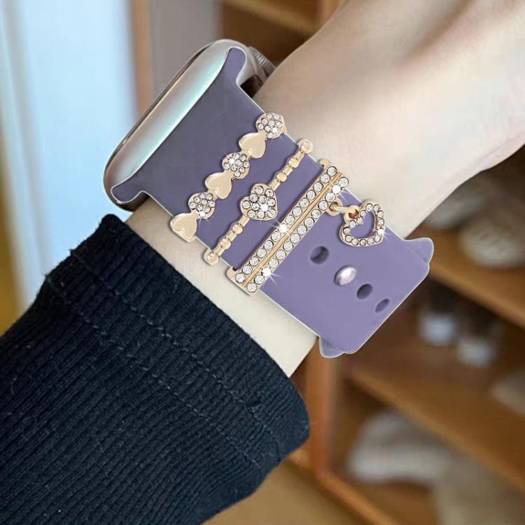 3pcs / Set 22mm Width Smart Watch Silicone Band Decorative Ring Metal Accessories, Style: 4 - Watch Decorations by PMC TechLife | Online Shopping South Africa | PMC TechLife | Buy Now Pay Later Mobicred