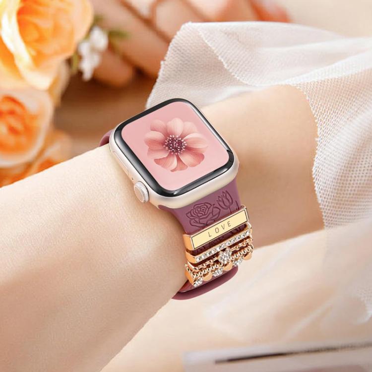 21mm Width Smart Watch Band Decorative Ring Metal Accessories(Dog Paw Rose Gold) - free shipping - PMc TechLife - Order now!