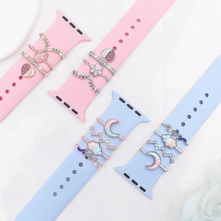 4pcs / Set 22mm Width Smart Watch Band Decorative Ring Metal Accessories, Style: 3 - Watch Decorations by PMC TechLife | Online Shopping South Africa | PMC TechLife | Buy Now Pay Later Mobicred