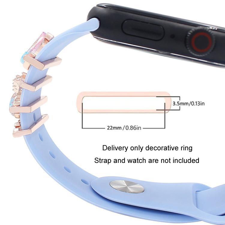 4pcs / Set 22mm Width Smart Watch Band Decorative Ring Metal Accessories, Style: 1 - Watch Decorations by PMC TechLife | Online Shopping South Africa | PMC TechLife | Buy Now Pay Later Mobicred