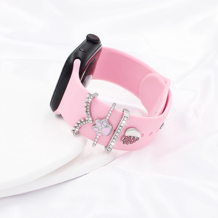 4pcs / Set 22mm Width Smart Watch Band Decorative Ring Metal Accessories, Style: 1 - Watch Decorations by PMC TechLife | Online Shopping South Africa | PMC TechLife | Buy Now Pay Later Mobicred
