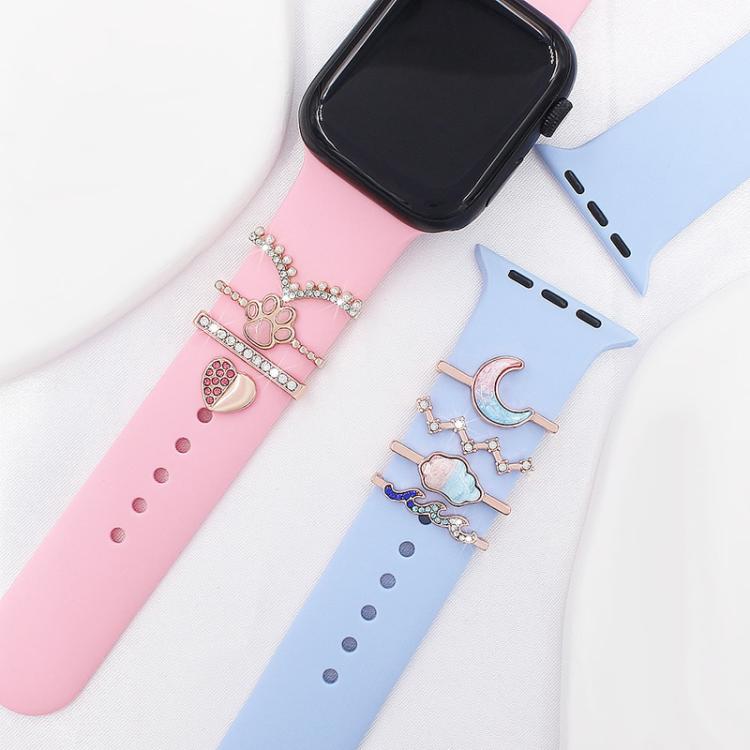 4pcs / Set 22mm Width Smart Watch Band Decorative Ring Metal Accessories, Style: 2 - Watch Decorations by PMC TechLife | Online Shopping South Africa | PMC TechLife | Buy Now Pay Later Mobicred