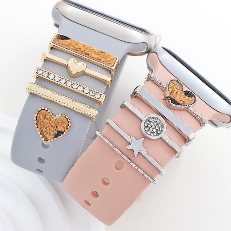 22mm Width Smart Watch Silicone Band Decorative Ring Metal Accessories, Style: Butterfly Gold - free shipping - PMc TechLife - Order now!