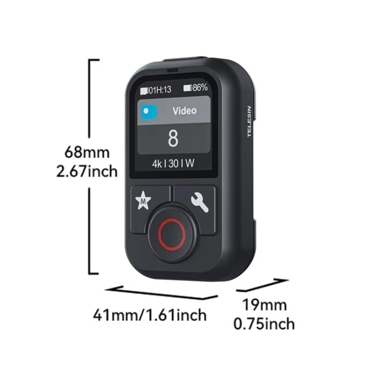 TELESIN T13 60m Sports Camera Wireless Bluetooth Remote Control For GoPro HERO13 Black /12 Black /11 Black /10 Black /9 Black /8 Black /Max(Black) - free shipping - PMC TechLife - Order now!
